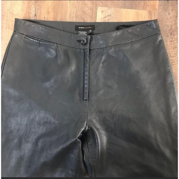 BCBGMaxAzria Lea 229 Black Leather Pants sz 4 - Picture 3 of 8